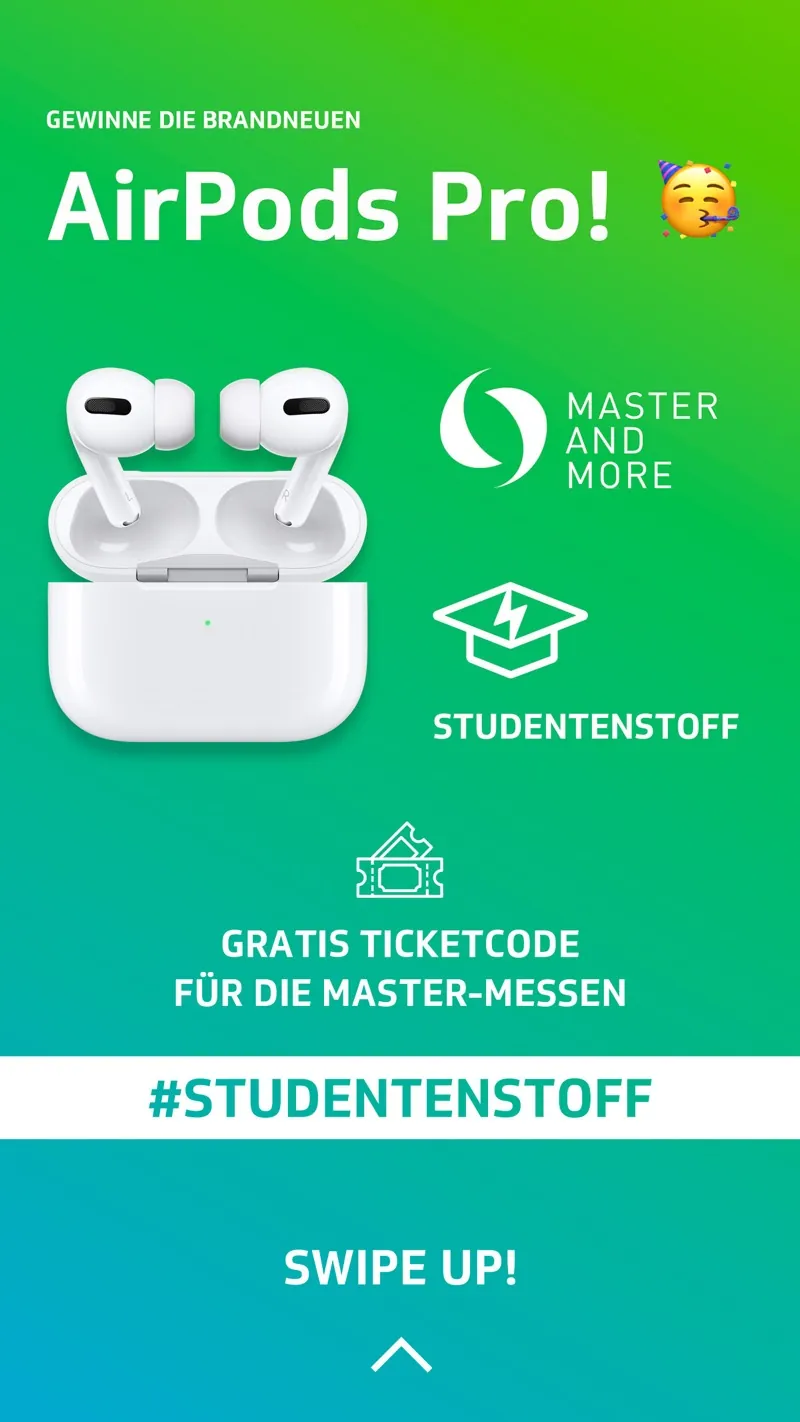 Master and More: Motiv 1 der Awareness-Kampagne auf Studentenstoff