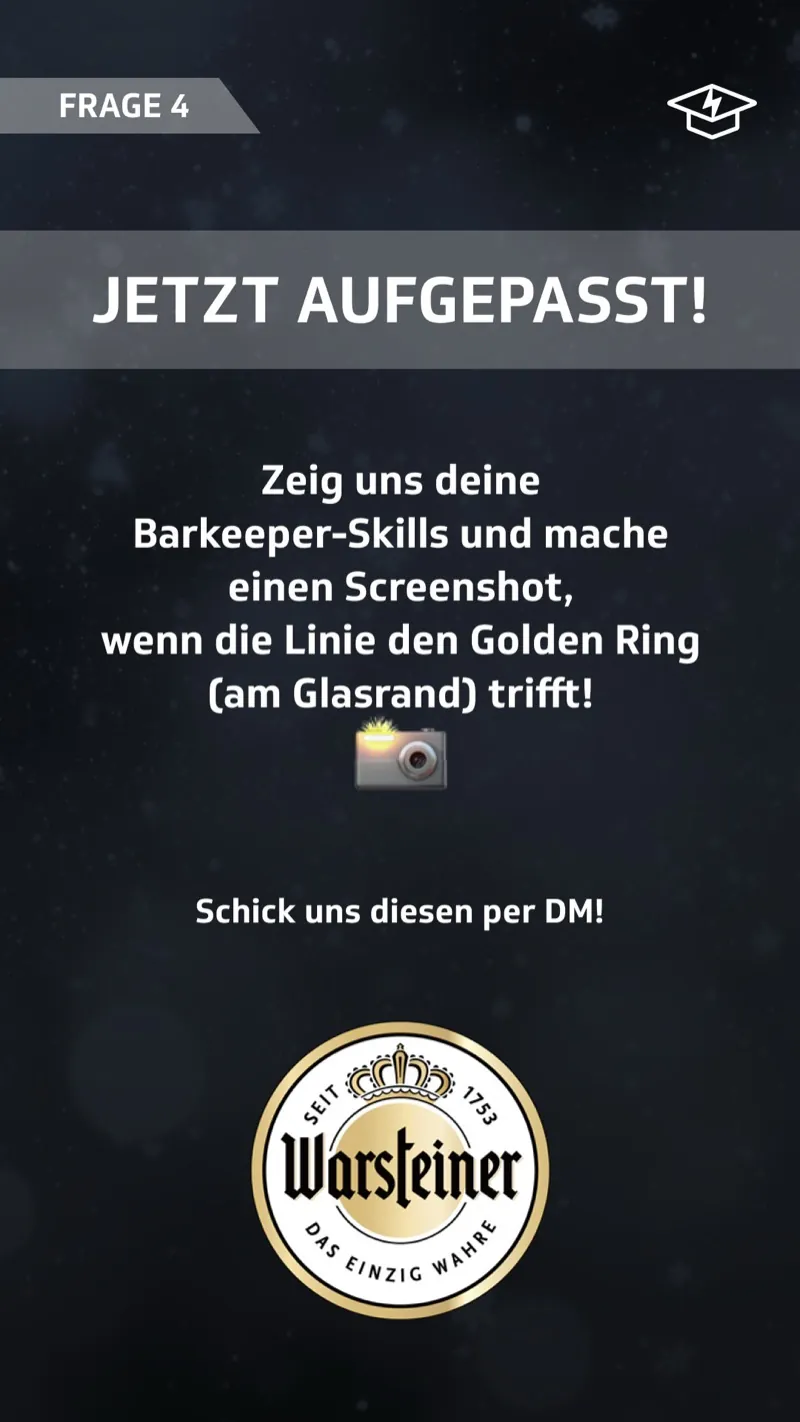 Warsteiner: Motiv 6 der Awareness-Kampagne auf Studentenstoff