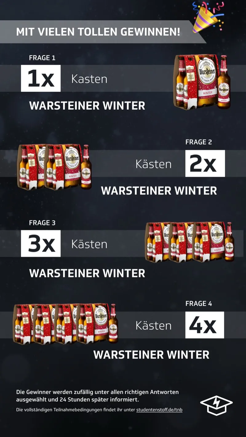 Warsteiner: Motiv 2 der Awareness-Kampagne auf Studentenstoff