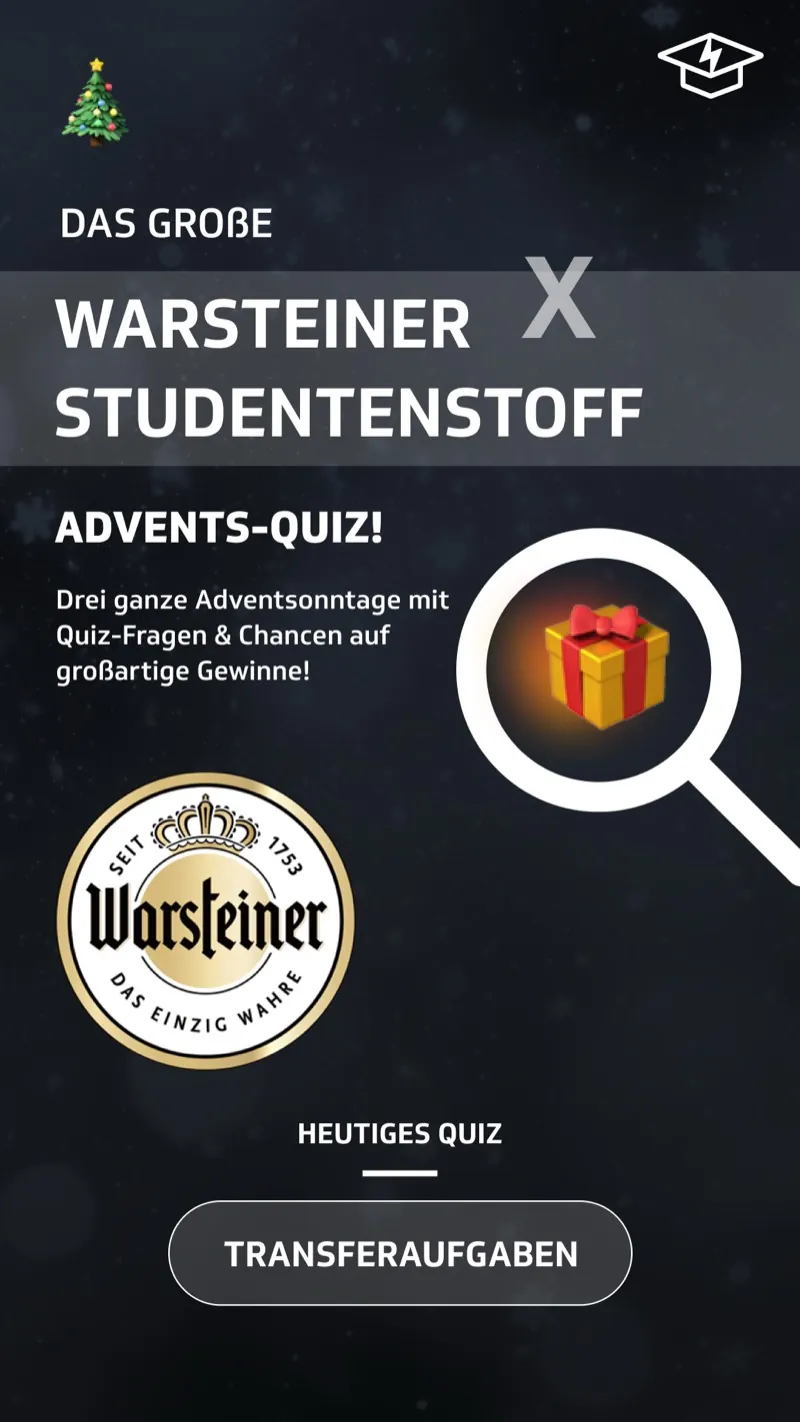 Warsteiner: Motiv 1 der Awareness-Kampagne auf Studentenstoff